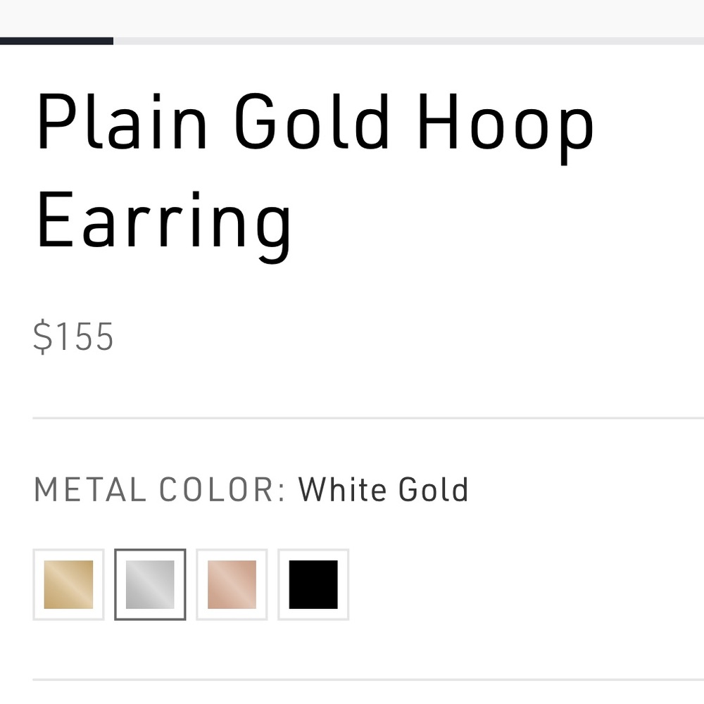 Maria Tash Plain white Gold Hoop Earring - Picture 4 of 5